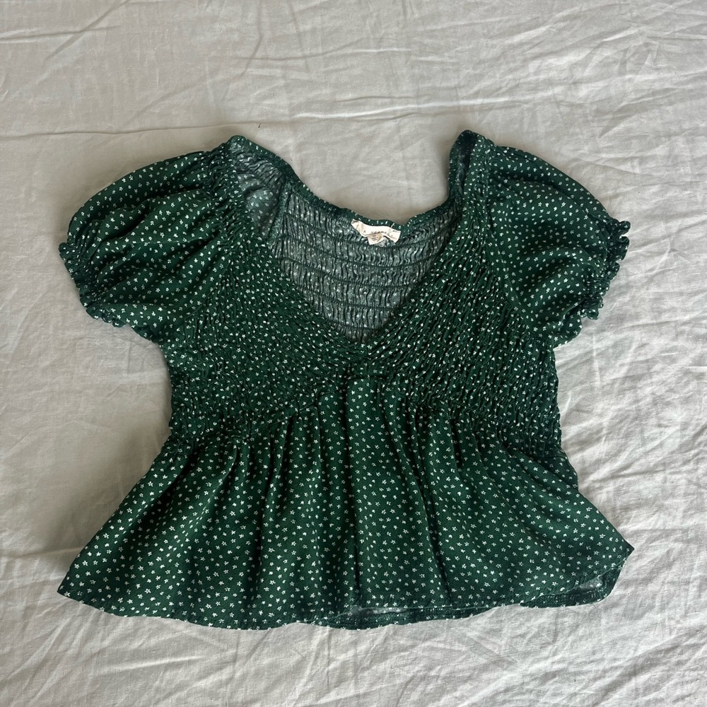 Forest green blouse